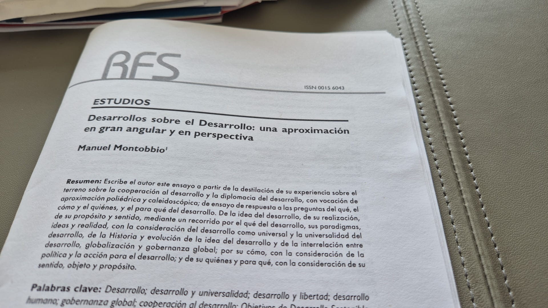 Desarrollos sobre el desarrollo RFS 1