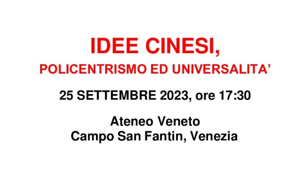 Idee cinesi, policentrismo ed universalità